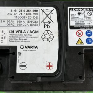BATERIE AGM 60AH 660A
